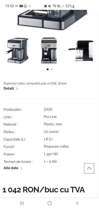 Expresor zass proline