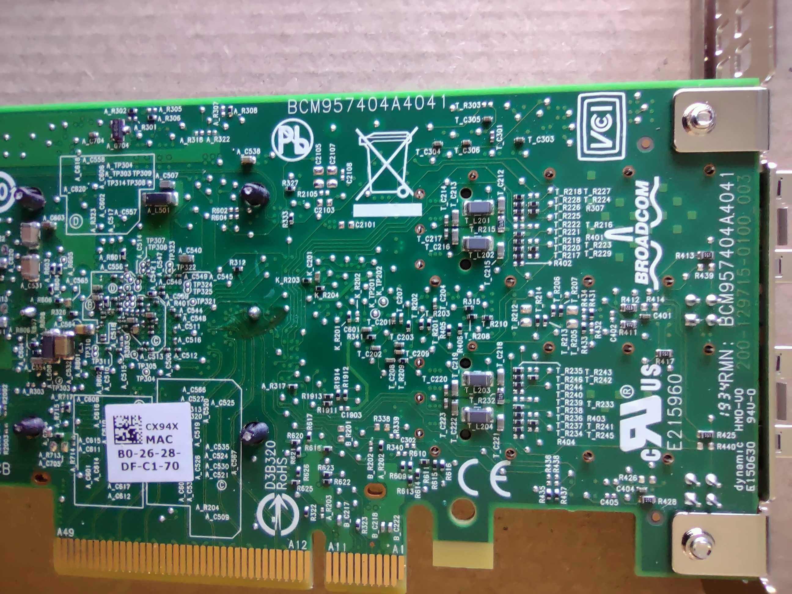 Ethernet Контролер 25Gb/10Gb DP SFP28 PCIe3 x8 631SFP28 CX94X BCM57414