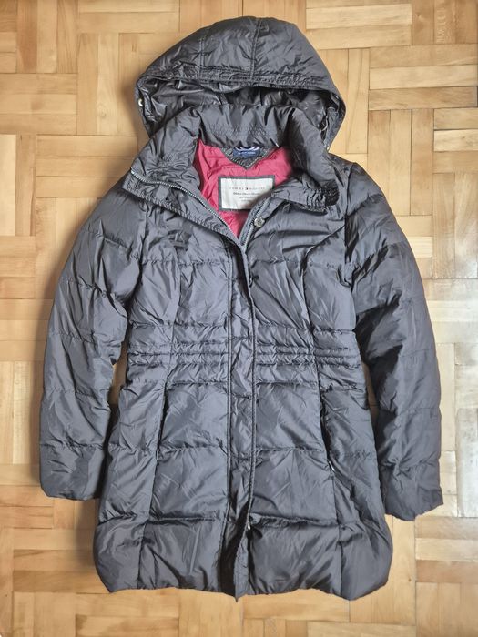 Geacă lungă Tommy Hilfiger Premium, Puf 65%, Călduroasă, Damă - M