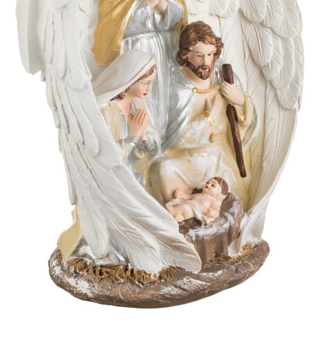 Коледна фигурка, Рождество Христово, Ангелски крила, Полирезин, 17x10x