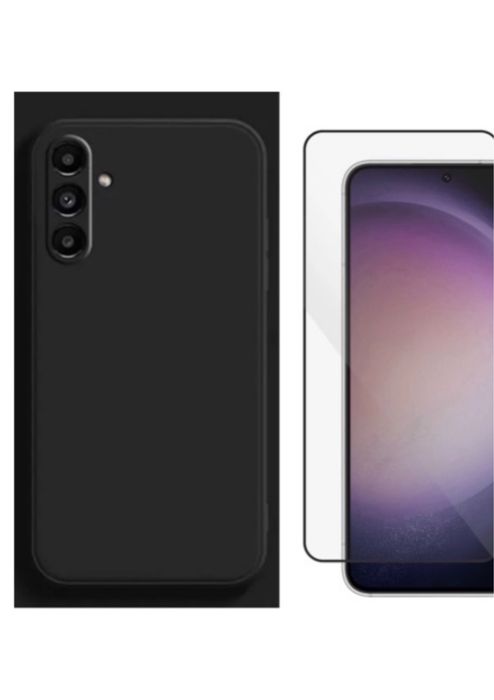 Husa Inter Catifea + Folie Sticla Samsung A05/A05S/A15/A55/A16/A17