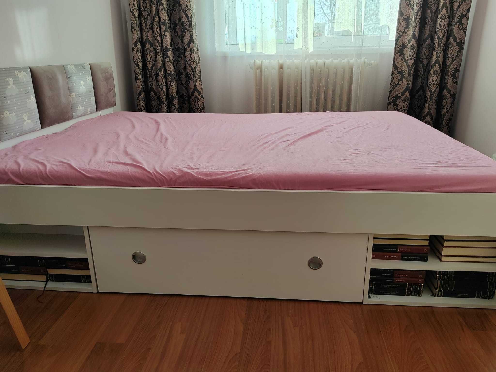 Vand pat dublu 160/200 cm cu tot cu saltea.