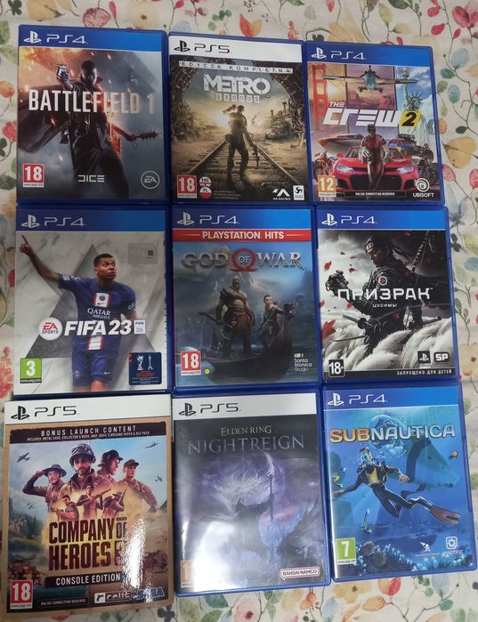 Игры на Ps4 и Ps5