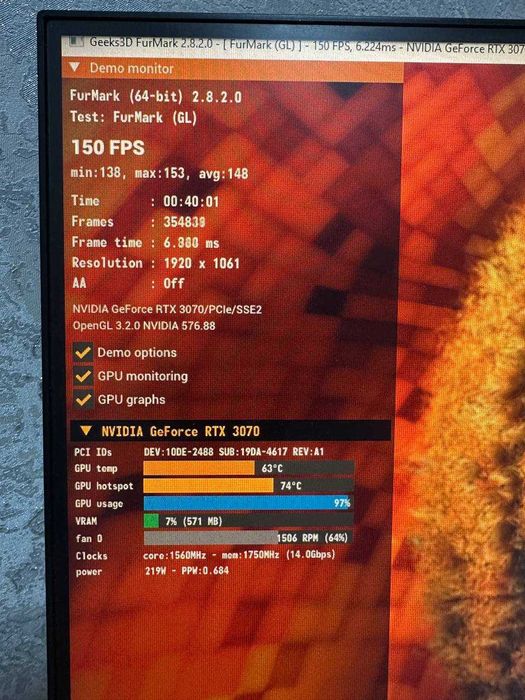 Видеокарты  RTX 3070 8gb В хорошем состоянии