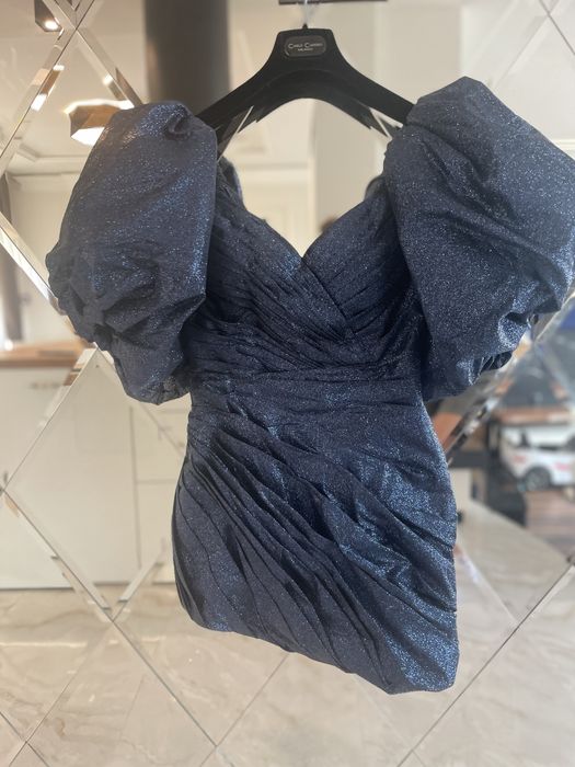 Уникална елегантна дамска рокля с брокат S по поръчка