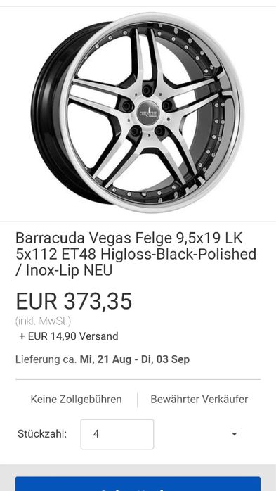 Jante 5x112 r19 cu anvelope Tiguan