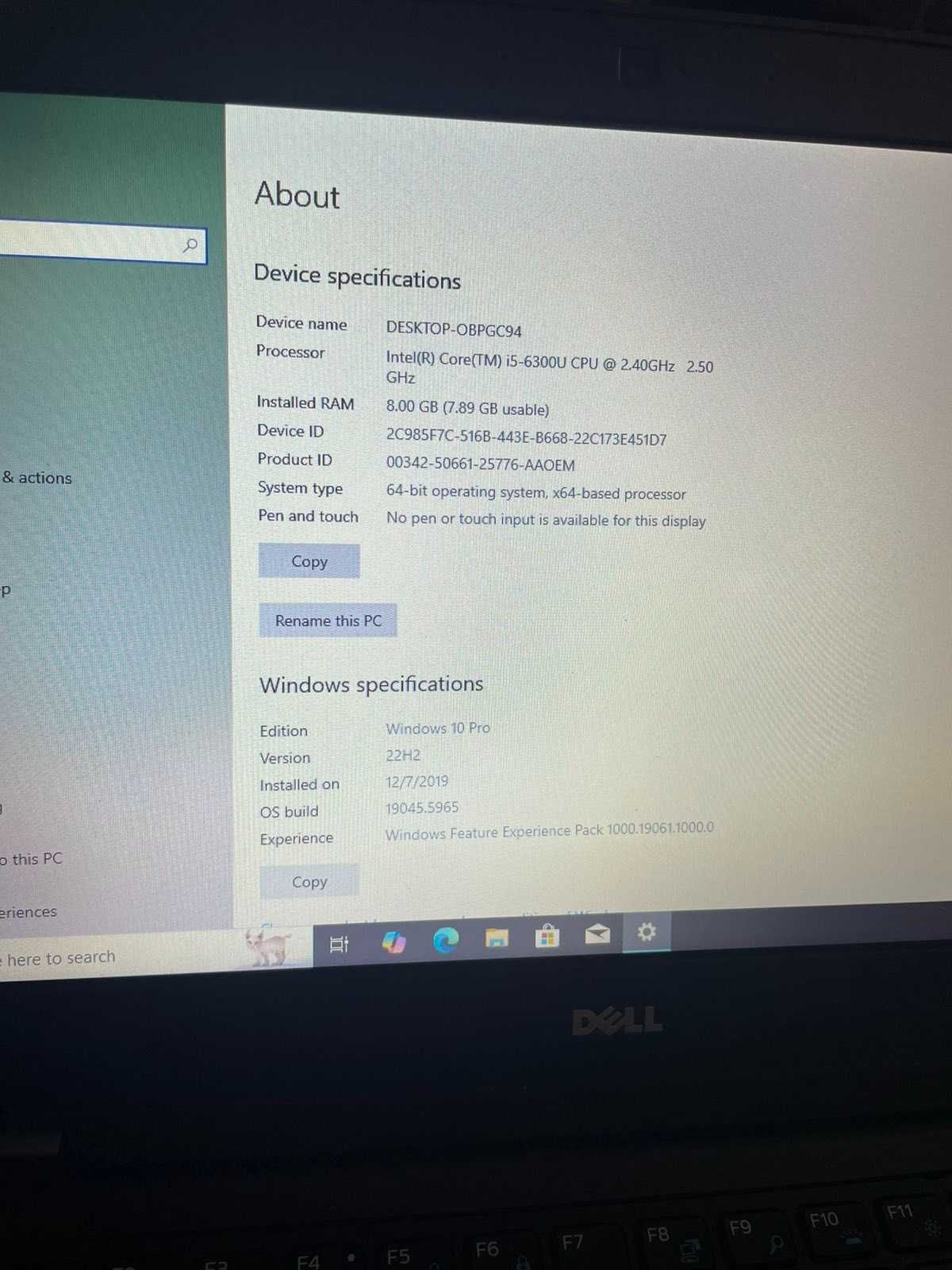 Dell Latitude E5270 – intel core i5 - 6th Gen | 8GB RAM | 128GB SSD |