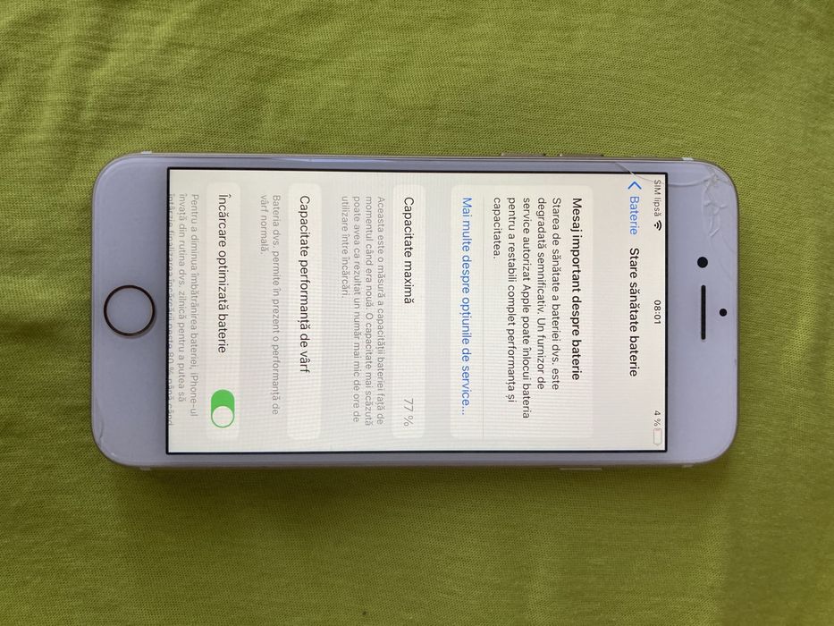 Iphone 7 bateria 77% . Iphone 7 gold 32gb