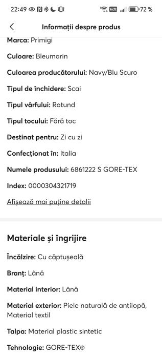 Cizme băieți Primigi mărimea 29