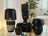Conon 6D Mark II + 24-70f/2.8 L II + 70-200f/2.8L II + 50mm f/1.2