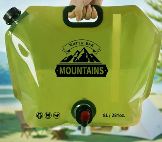 Складной Контейнер для Воды 7.99L с Краном - Прочный, Портативный