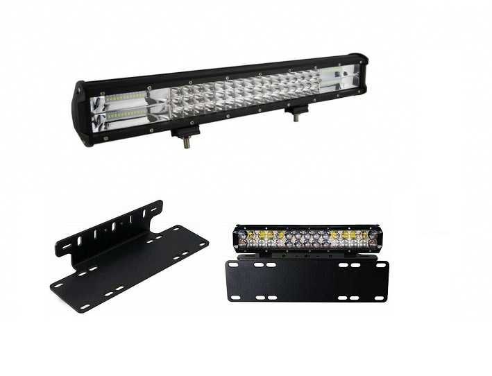 Led bar auto, proiector cu prindere numar, dimensiuni 38-60 cm