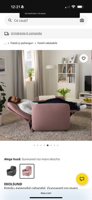Fotoliu extensibil ikea