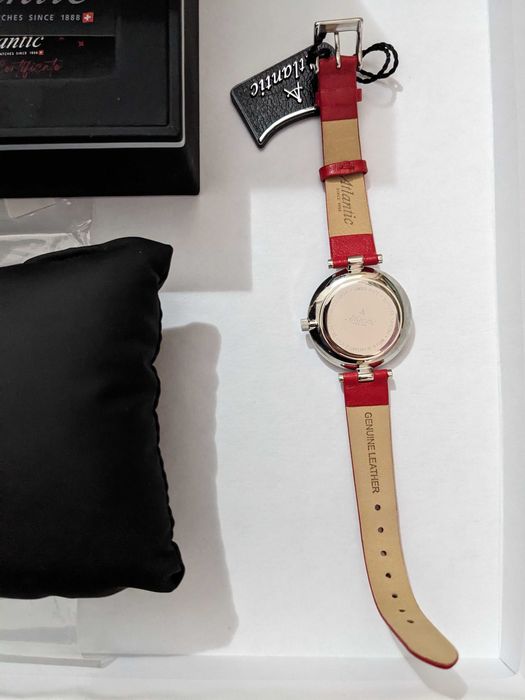 Ceas Atlantic dama Elegance Royal Rubies, cadran sidef, nou