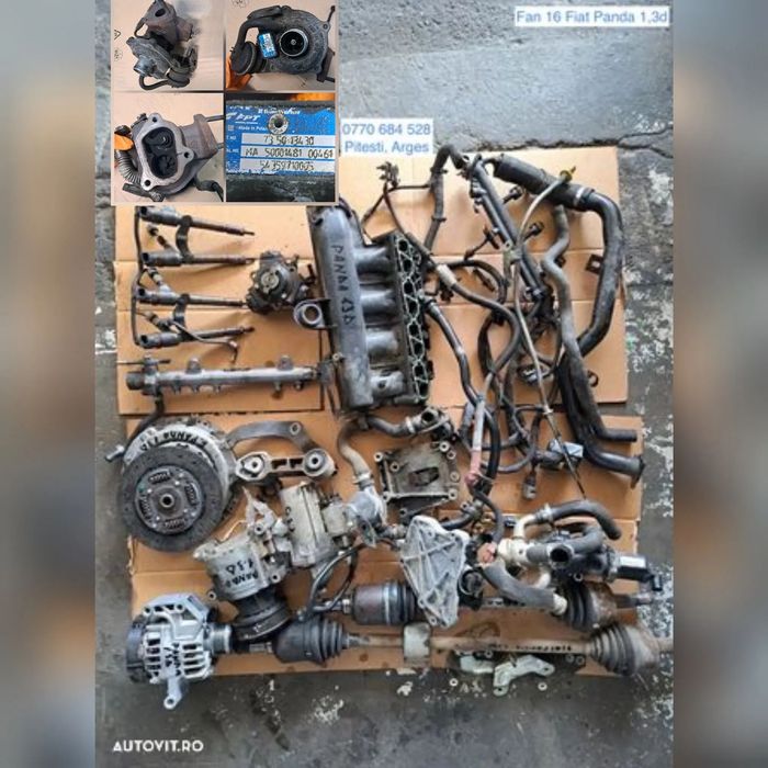 Alternator electromotor turbina compresor kit injectie injectoare kit ambreiaj galerie admisie planetara racitor gaze egr instalatie electrica fiat panda 1,3d