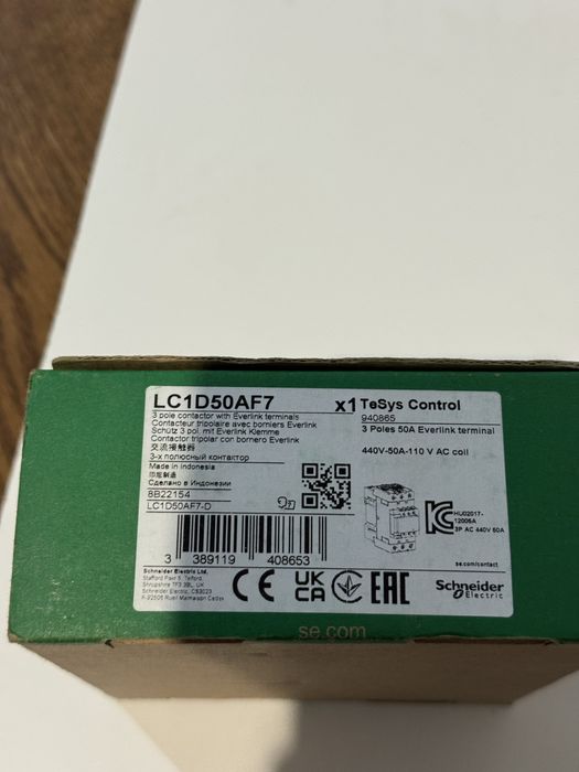 Contactor schneider LC1D50A Schneider Electric