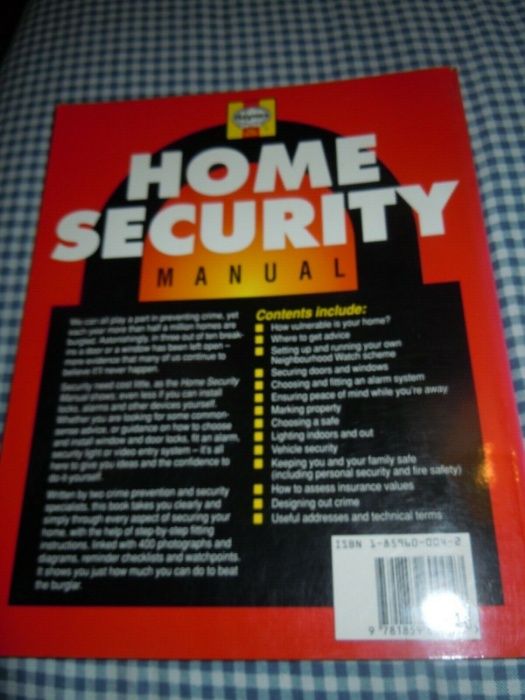 Securitatea locuintei, manual Haynes in limba engleza: alarme, senzori