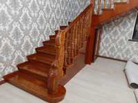 Лестницы из благодарных пород древесины, каркас из метала, из бетона