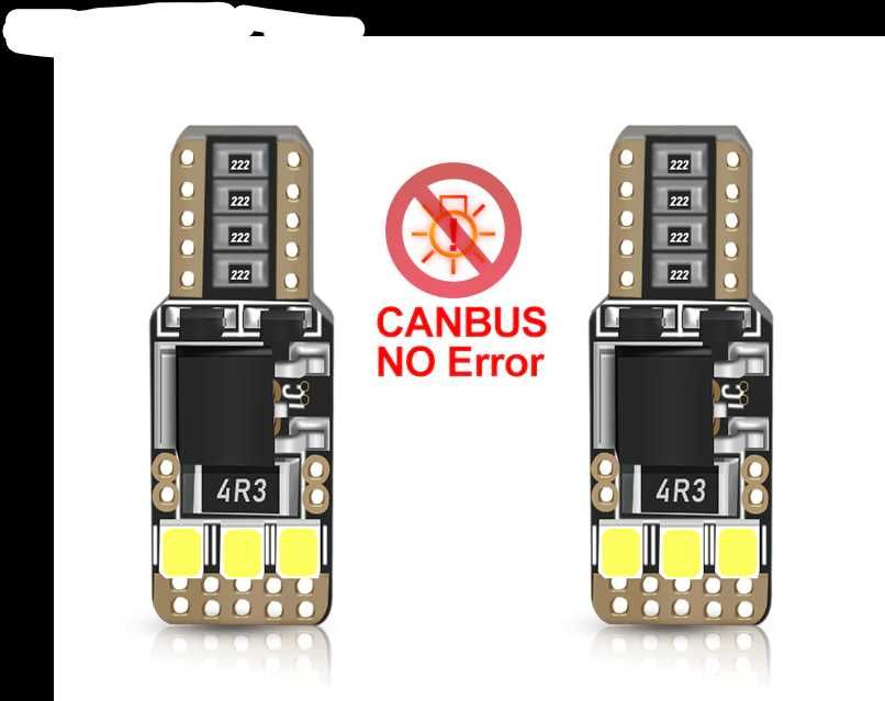 Лед крушки за габарит- 2 бр. 6LED T10-W5W 12V 5W- А-2930-4