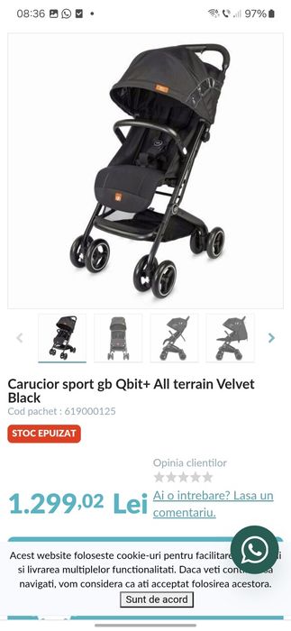 Carucior sport gb qbit+ all terrain black