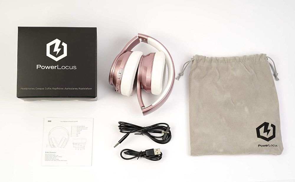Разопаковани Безжични Bluetooth Слушалки, PowerLocus P6 - Rose Gold
