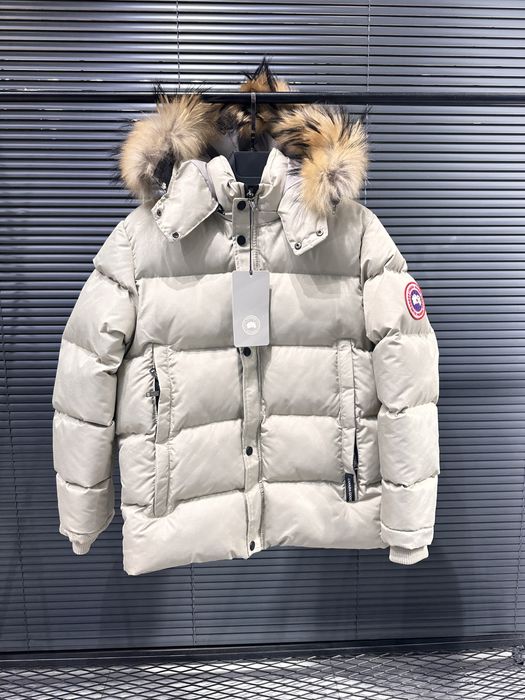 Geaca Canada Goose - blana naturala