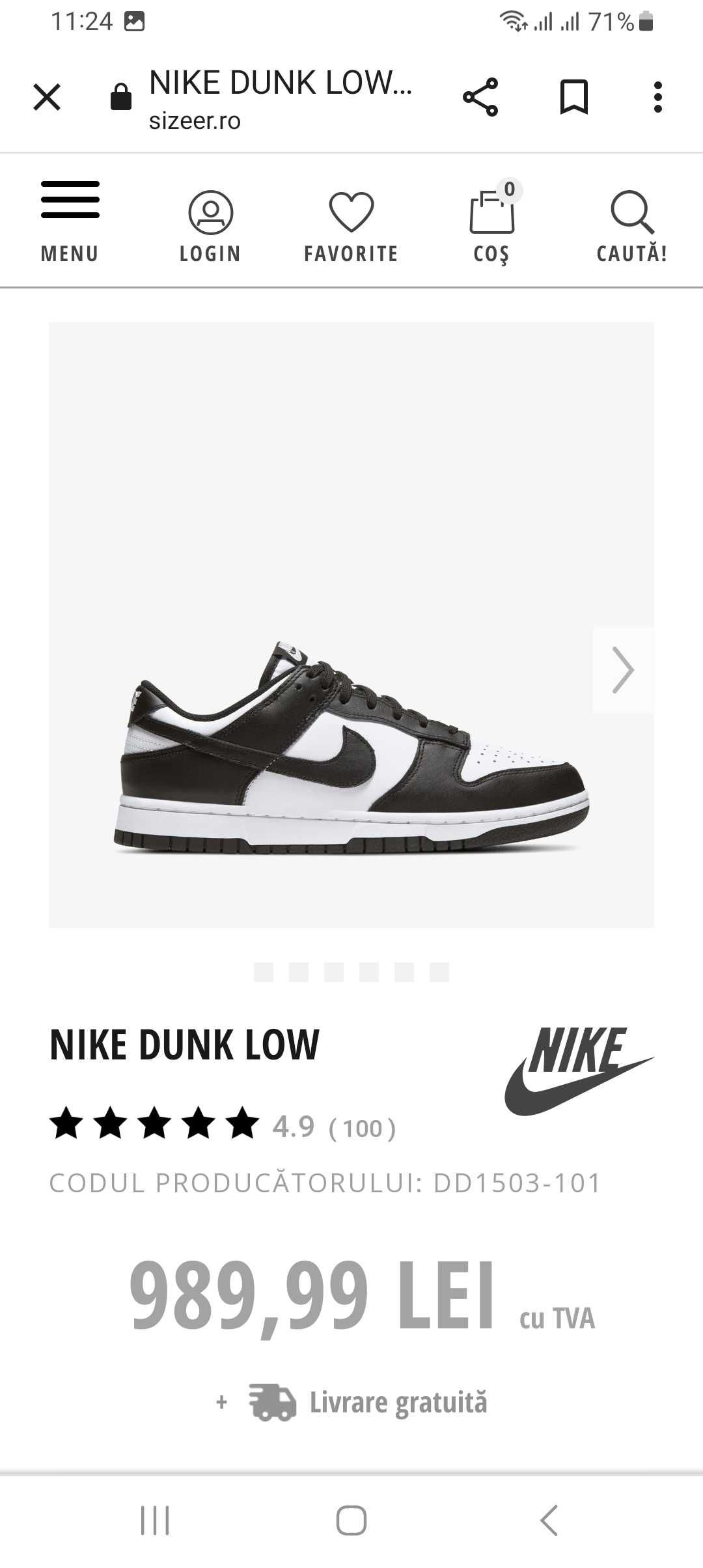 Pantofi sport Nike Dunk Low