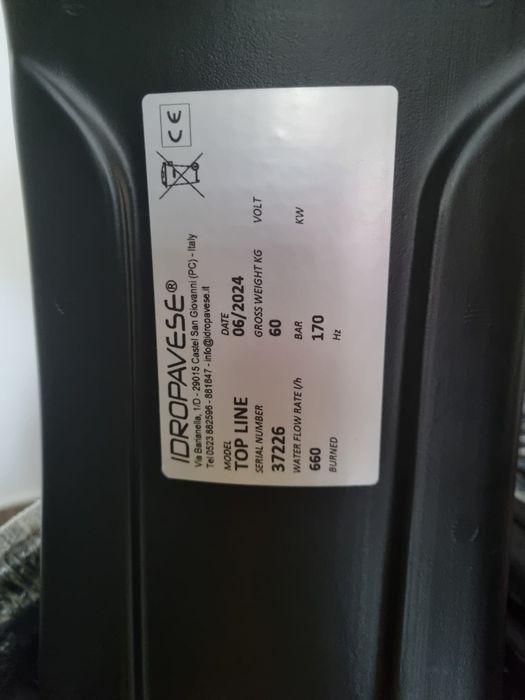 Pompa spalat Idropavese Top line 170 motor benzina 4 timpi 170 bar