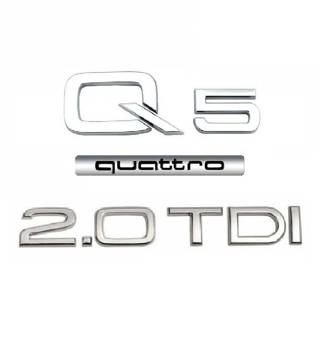 Set embleme haion / spate Q5 - 2.0 TDI - Quattro emblema auto AUDI