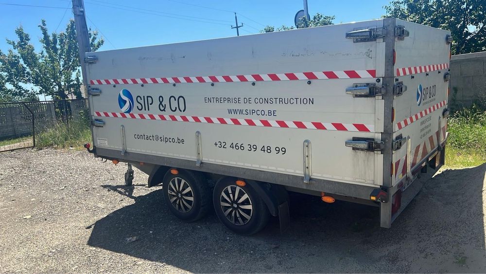 Remorca trailer platforma dubla mma 2700 kg obloane inalte 2022 BW