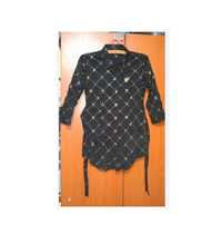 Camasa/ Bluza Rocawear cu nasturi si cordon neagra cu auriu , UK