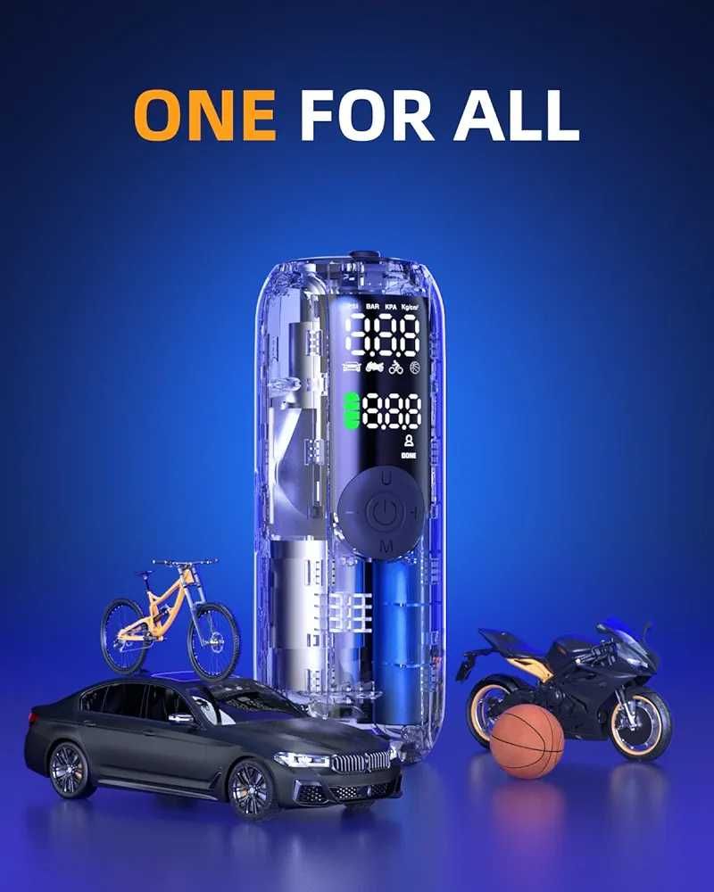 Compresor portabil cu acumulator pentru bicicleta moto auto 150 psi