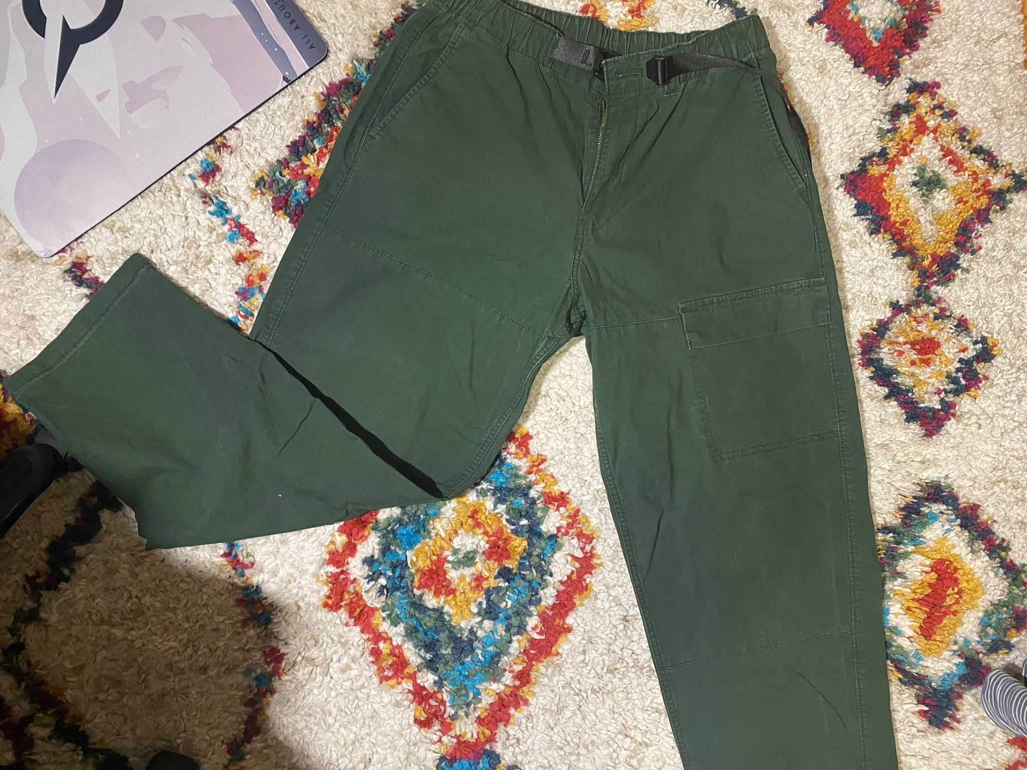 pantaloni levi's culoare verde baggy