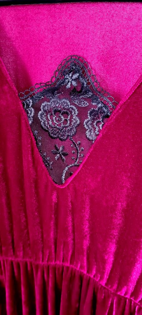 Rochie lunga din catifea