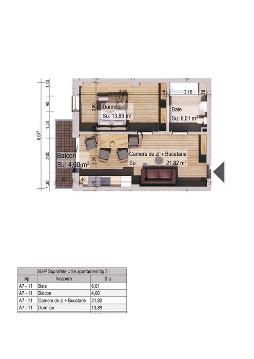 Apartament de Vanzare Bloc Nou Tip 3