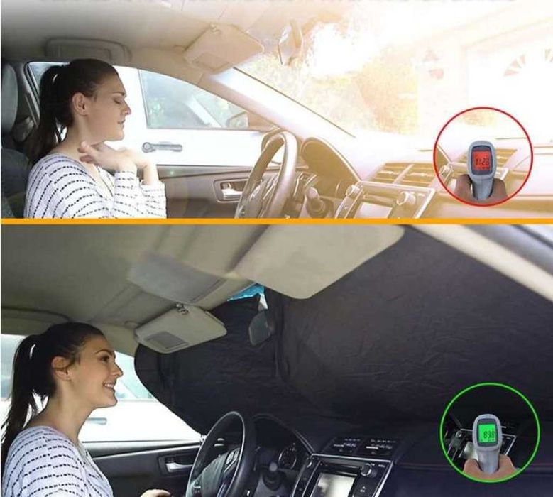 Автомобилен сгъваем двоен сенник за предното стъкло на кола