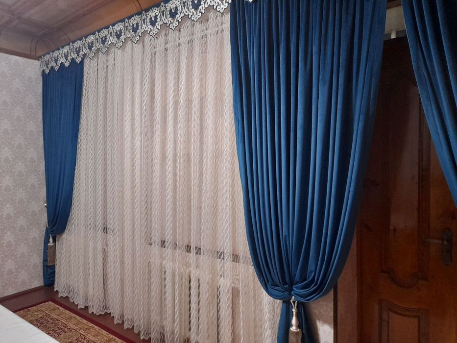 Комплект парда ( занавес)  в зал и спальню.