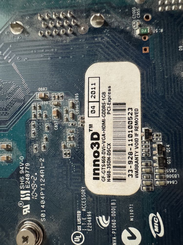 Продам видеокарту gts 450 ddr5 1гб