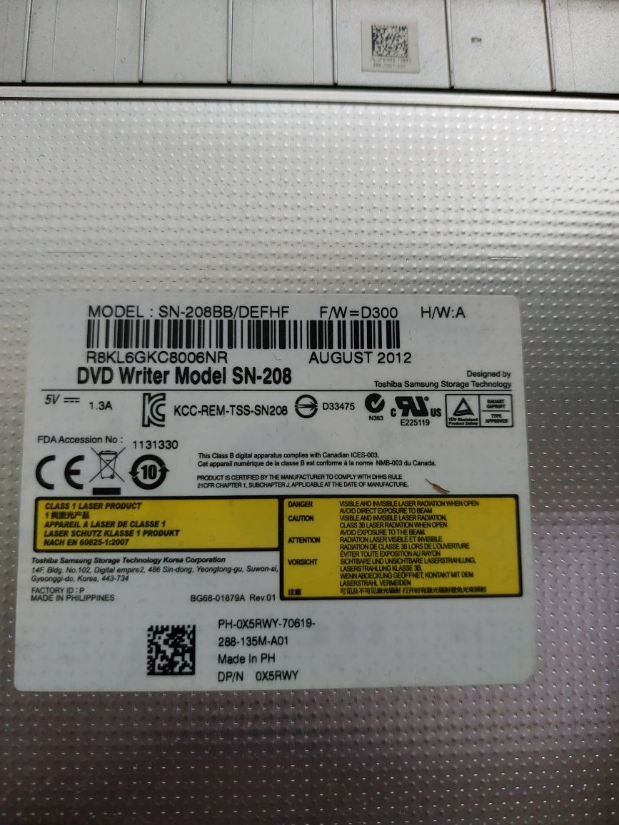 Dell DVD-RW writer SN-208 / DEFHF