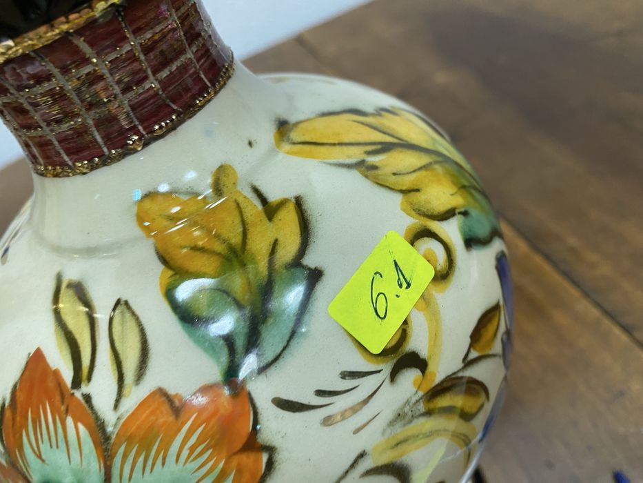 Белгийска декоративна кана H Bequet Quaregnon, модел 685 ваза от порце