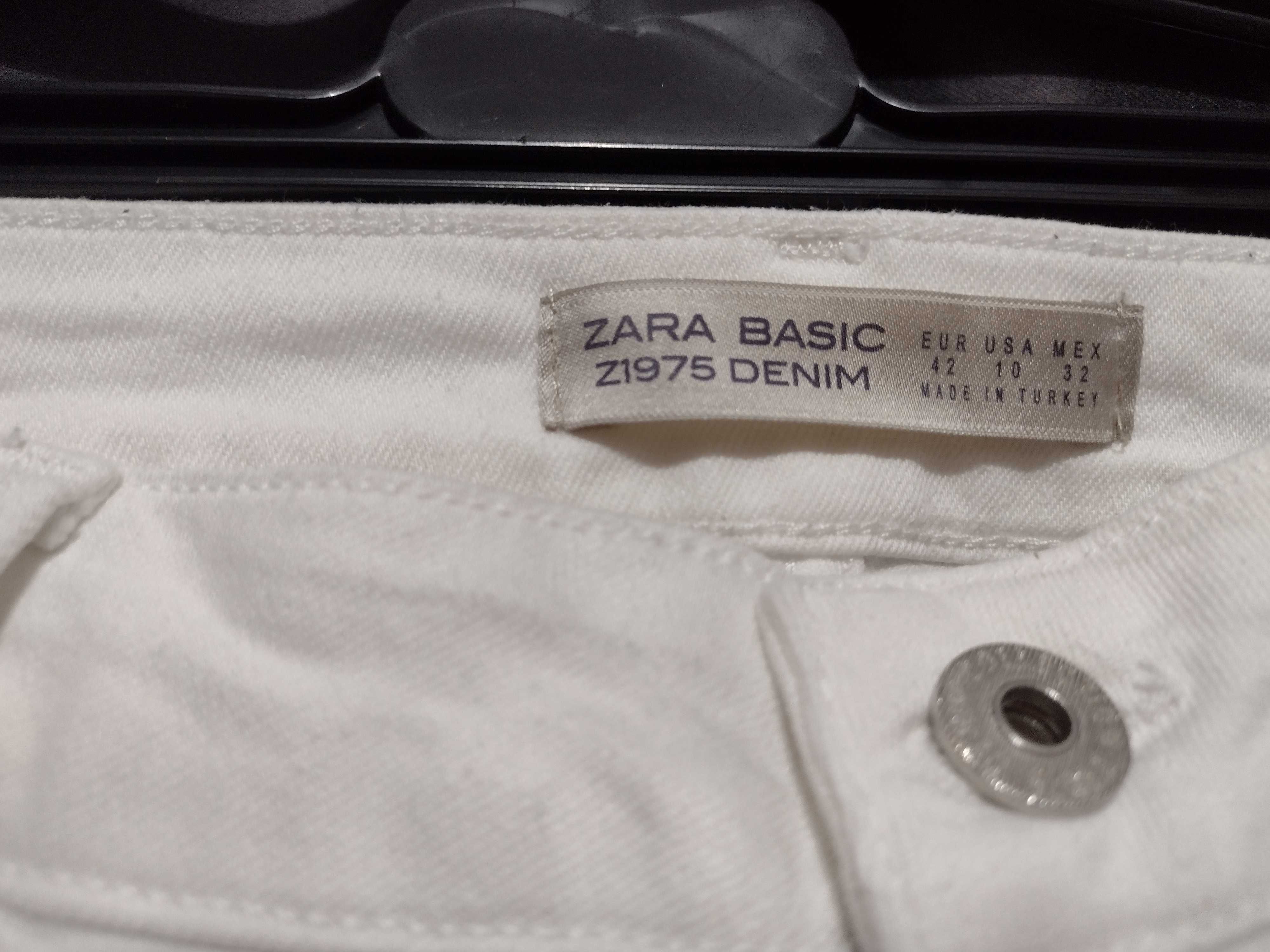 Blugi Zara Basic ALBI, masura 42, Z1975 Denim