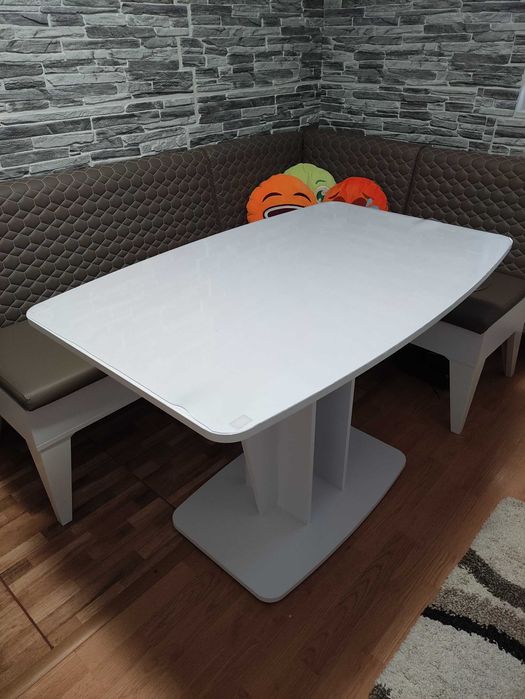 Masa bucătărie alba