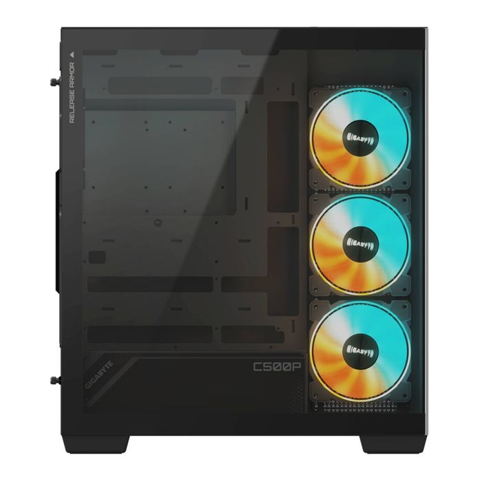 C500 panoramic stealth, mid-tower, atx, negru