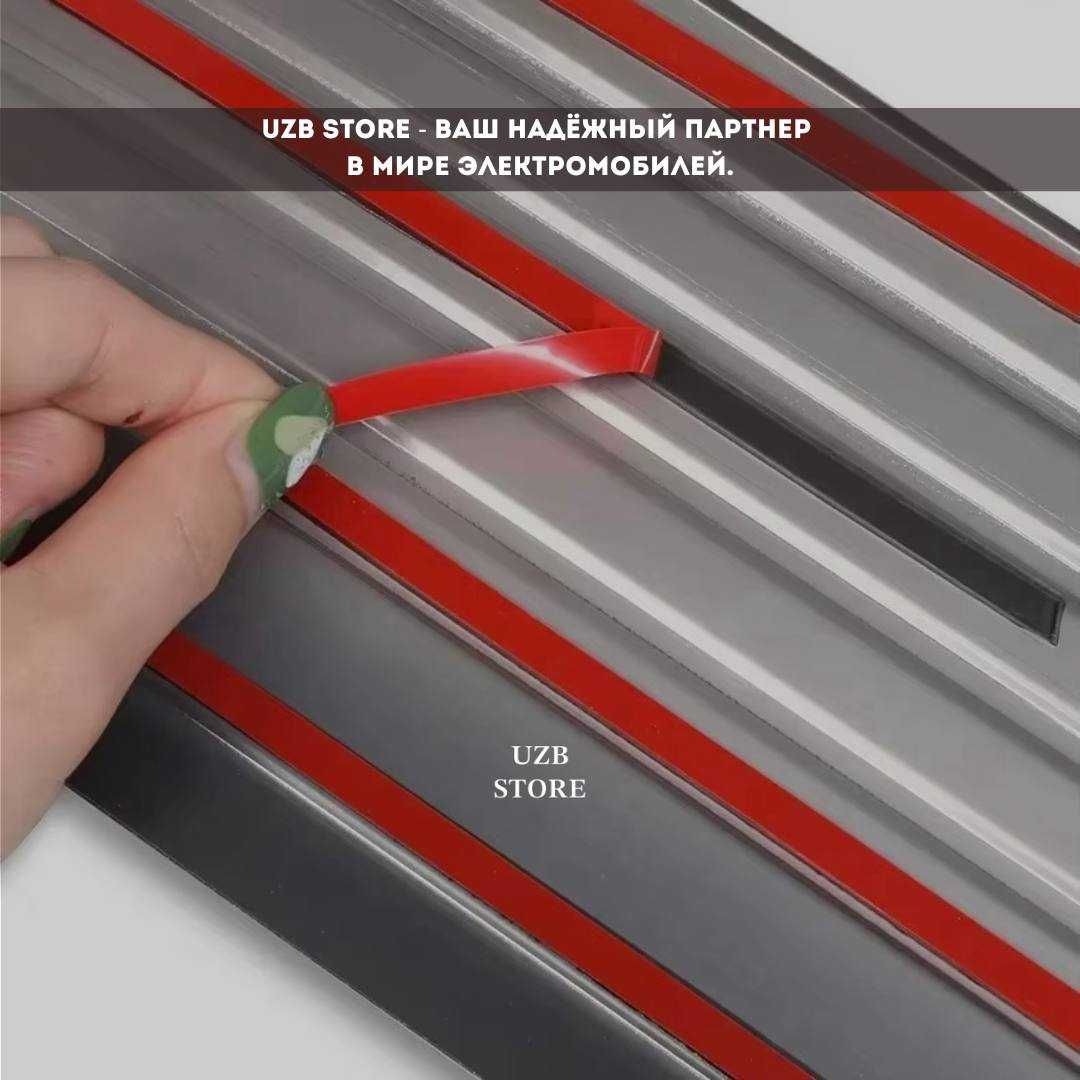 Lixiang L9/ порог накладка нержавейка + карбон 8 шт кмп