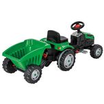 Tractor cu pedale si remorca verde