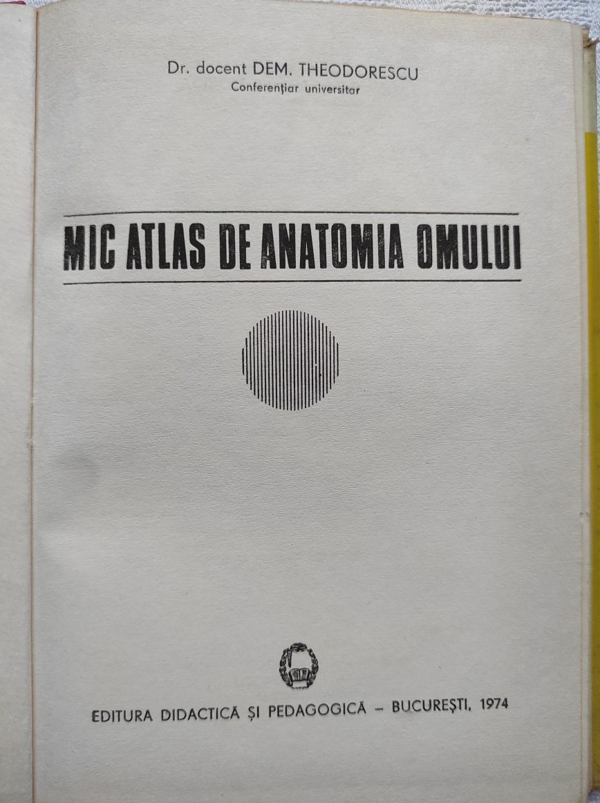 Atlas Anatomia omului Dem Theodorescu