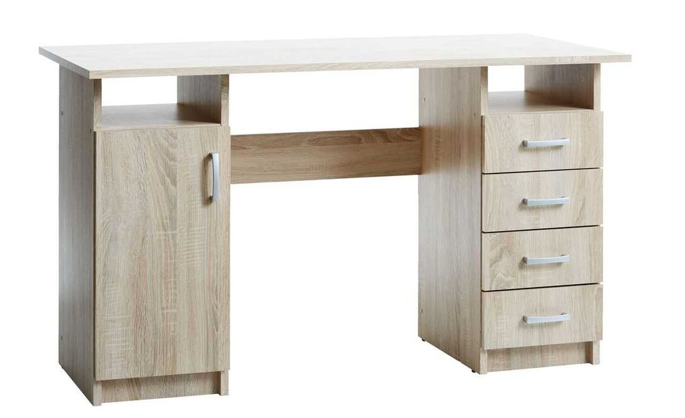 Birou Gentofte (Jysk) 60x125, Stejar + Scaun Birou Sunds (Jysk), Negru