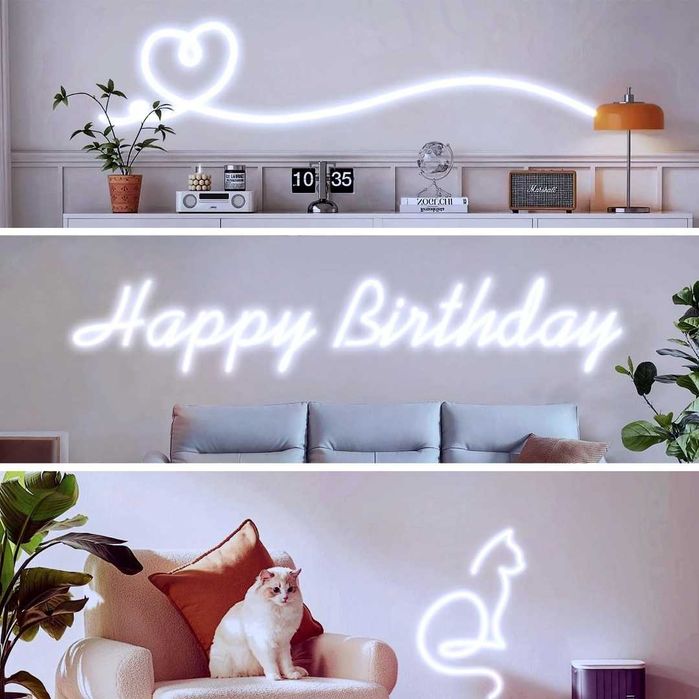 Bandă LED 10M, Bandă LED Neon 24V, Reglabilă 6500k