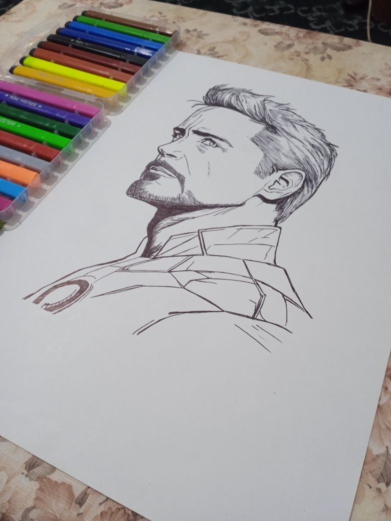 TONY STARK rasmi. A3. 25 000 soʻm.