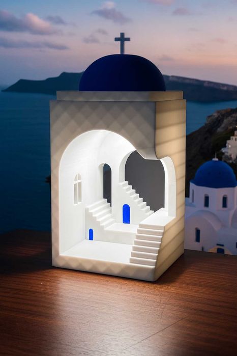 Декоративна лампа в гръцки стил – USB захранване